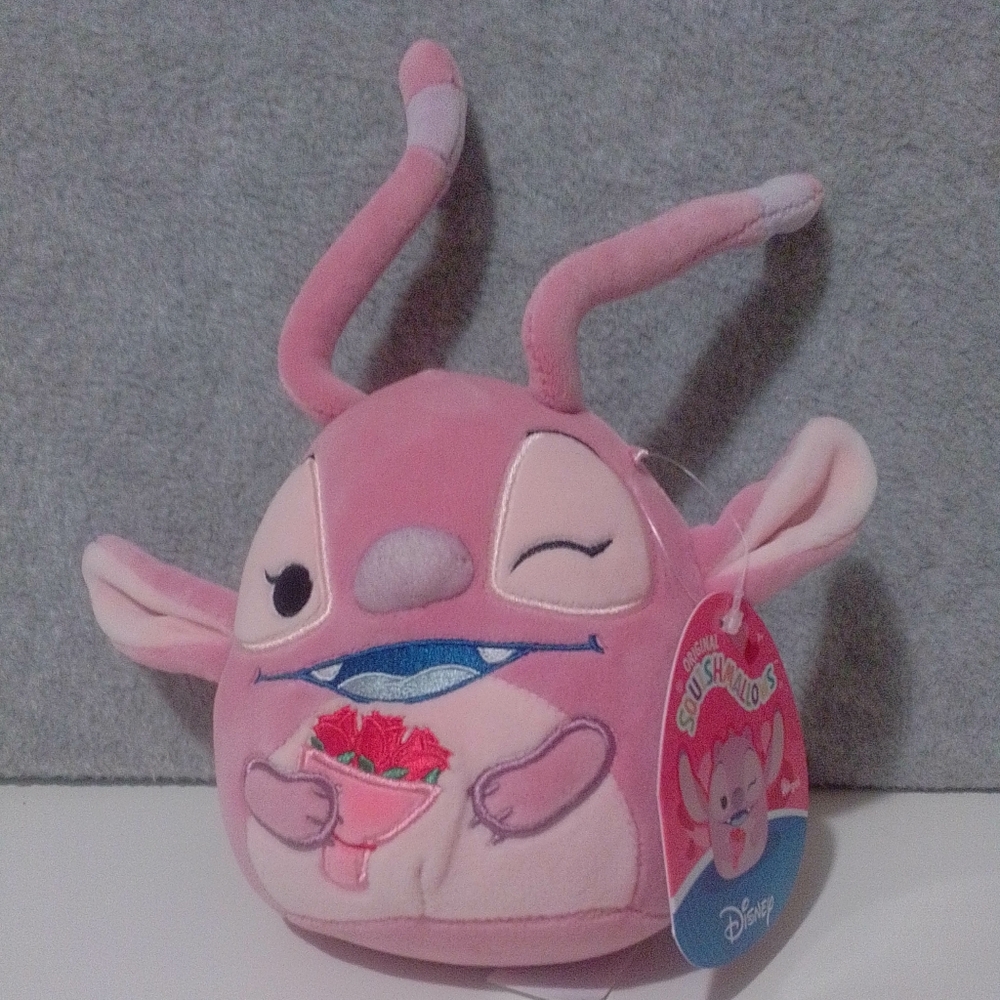 Disney Squashmallows Pink Angel Plush Toy 6"